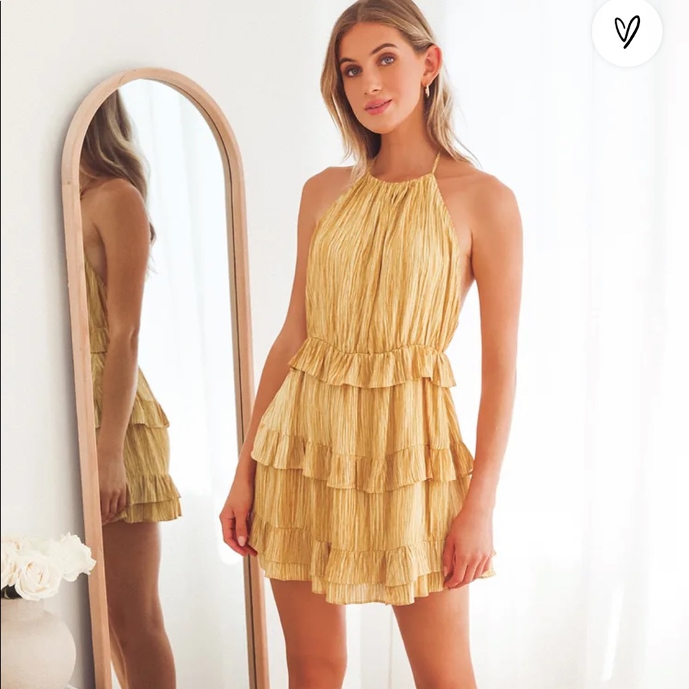 Lulus Yellow Lowback sundress